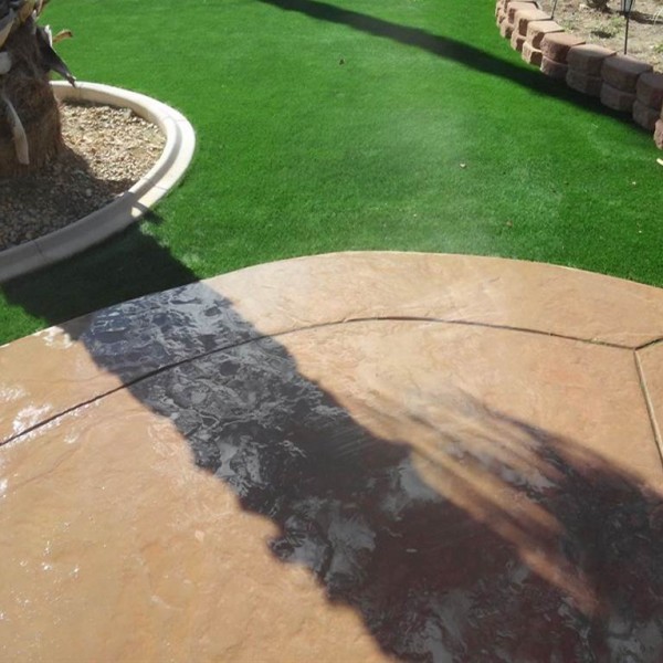 artificial turf in a backyard