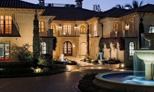 img (9) Mansion with elegant outdoor lighting at night